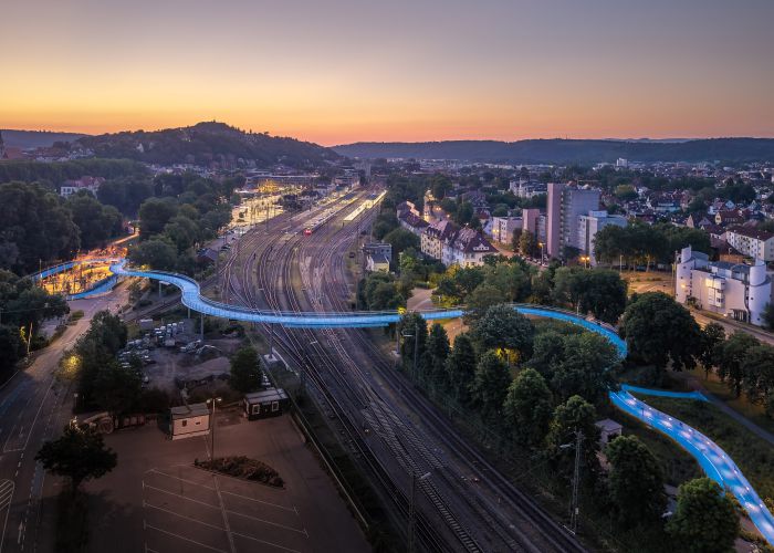 Ann-Arbor-Brücke in Tübingen fotografiert von Aron Jungermann 